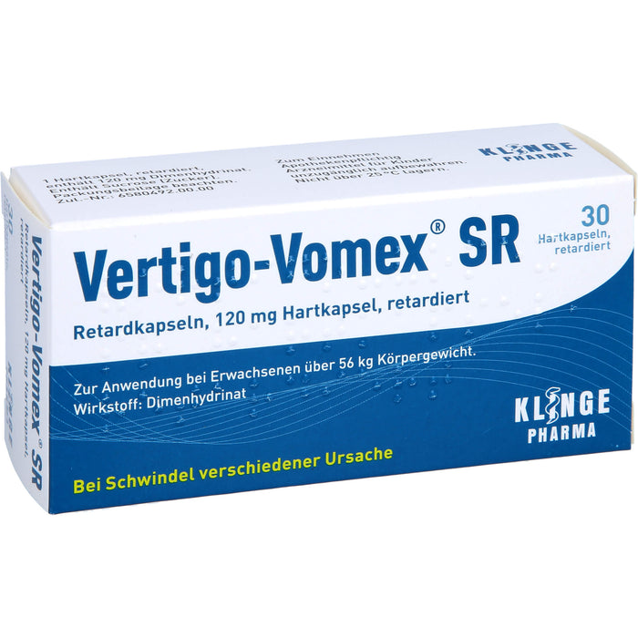 Vertigo-Vomex SR Retardkapseln 120 mg Hartkapsel, retardiert, 30 St REK