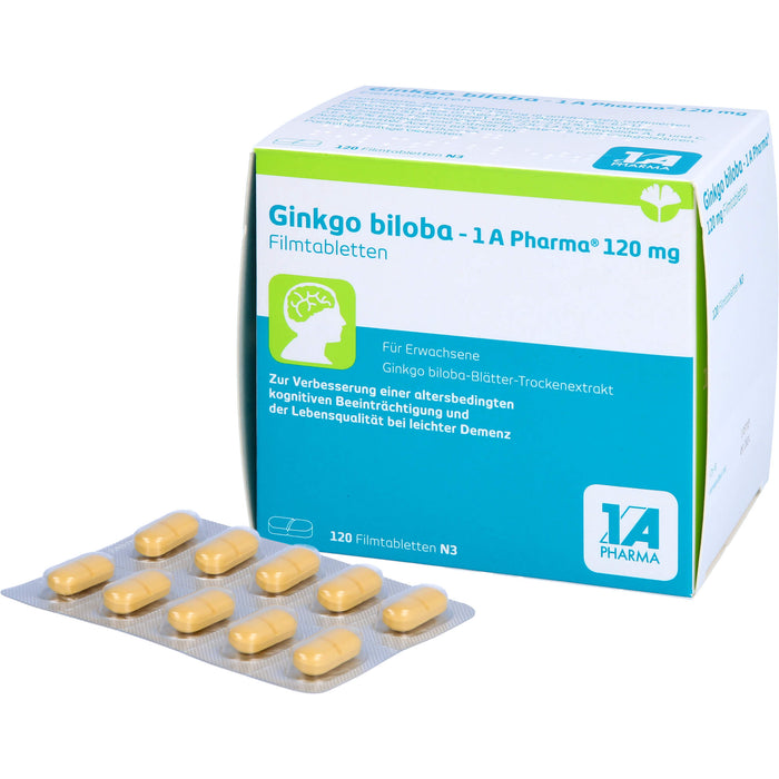 Ginkgo biloba - 1 A Pharma 120 mg Filmtabletten, 120 St FTA