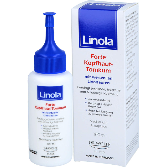 Linola Forte Kopfhaut-Tonikum beruhigt juckende, trockene und schuppige Kopfhaut, 100 ml Solution