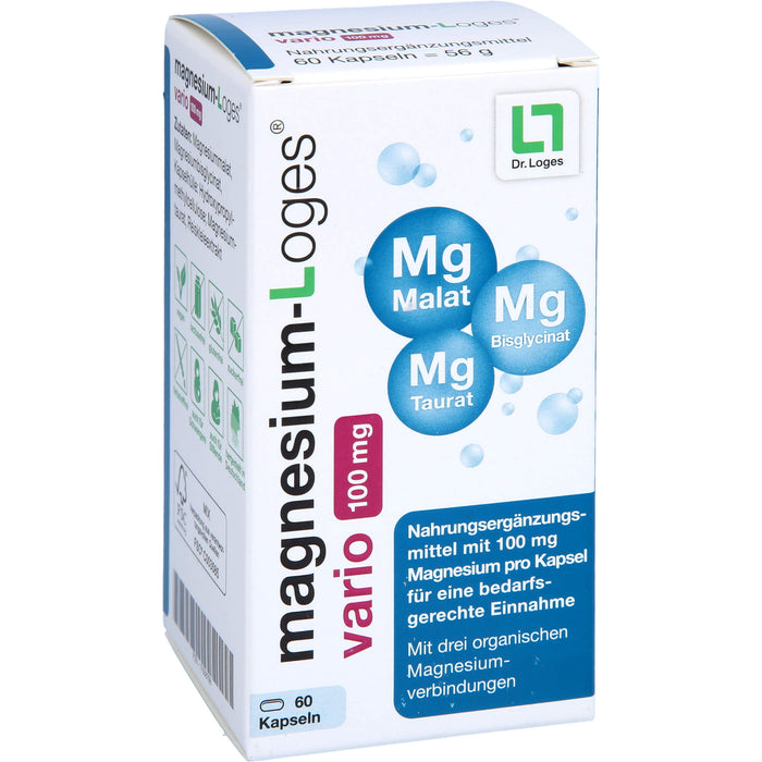 Magnesium-Loges vario 100 mg Kapseln, 60 St. Kapseln