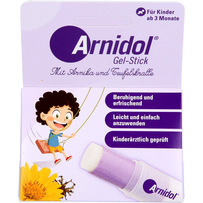 Arnidol Gel-Stick zur Schmerzlinderung von blauen Flecken, 15 g Plume