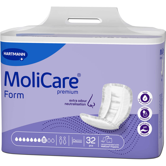 MoliCare Premium Form 8 Tropfen Super Plus Inkontinenzeinlagen, 32 pcs. Insoles