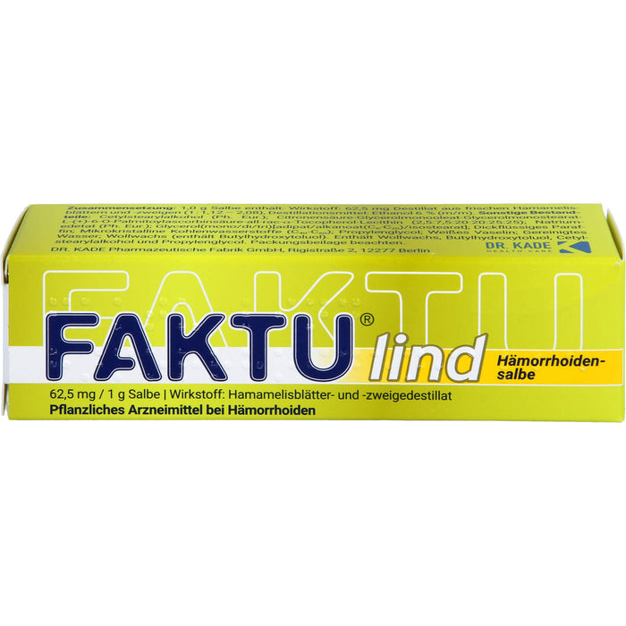 FAKTU lind Hämorrhoidensalbe, 25 g Onguent