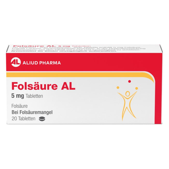 Folsäure AL 5 mg, 20 pcs. Tablets