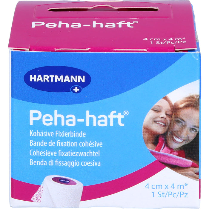 HARTMANN Peha-haft kohäsive Fixierbinde 4 cm x 4 m zur Fixierung von Salbenverbänden, 1 pcs. Bandage