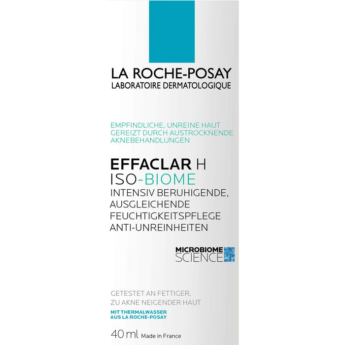 LA ROCHE-POSAY Effaclar H ISO-BIOME intensiv beruhigende Feuchtigkeitspflege gegen Unreinheiten, 40 ml Crème