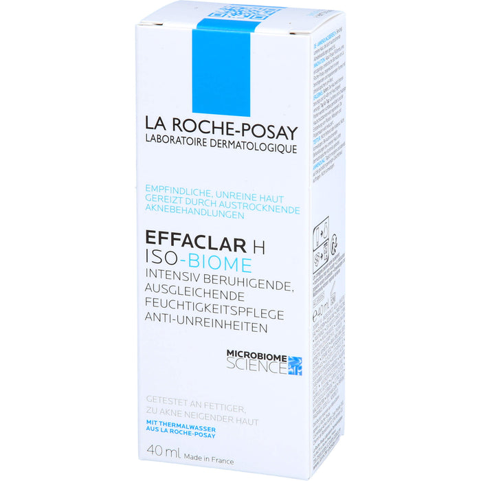 LA ROCHE-POSAY Effaclar H ISO-BIOME intensiv beruhigende Feuchtigkeitspflege gegen Unreinheiten, 40 ml Crème