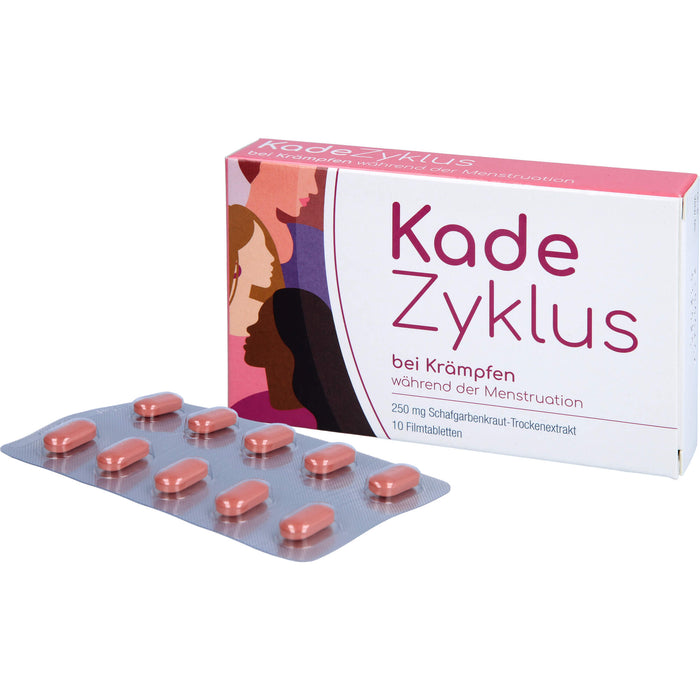 Kade Zyklus Filmtabletten bei Krämpfen während der Menstruation, 10 pcs. Tablets