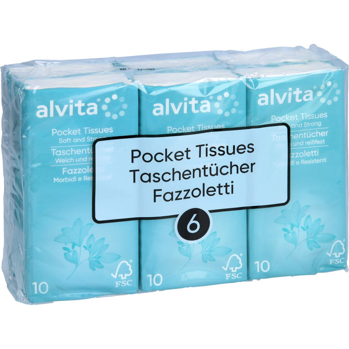 Alvita Taschentücher, 6X10 St TUE