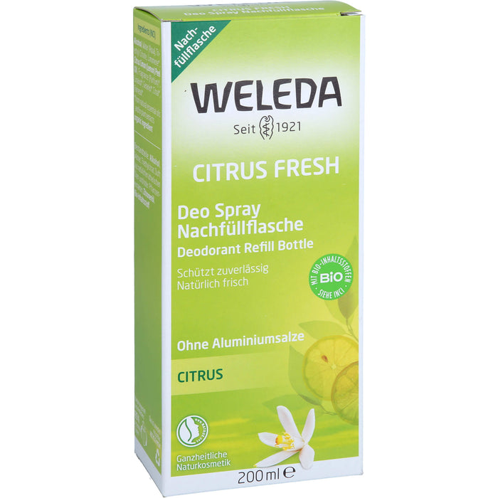 WELEDA Citrus Fresh Deo Spray Nachfüllflasche, 200 ml SPR