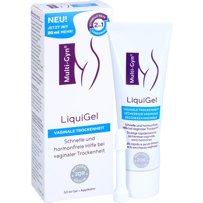 Multi-Gyn LiquiGel zur sofortigen Linderung bei vaginaler Trockenheit, Schmerzen, Juckreiz oder Reizungen, 50 ml Gel