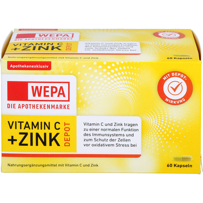 WEPA Vitamin C + Zink Depot Kapseln, 60 St. Kapseln