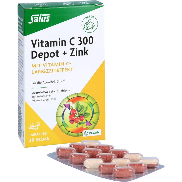 Vitamin C 300 Depot + Zink Salus, 30 St TAB