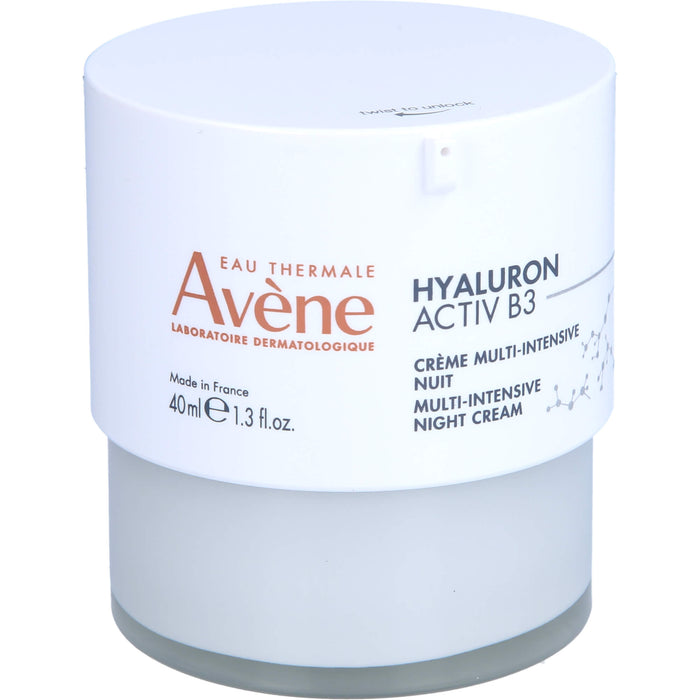 Avène Hyaluron Activ B3 Multi-intensive Nachtcreme - Anti-Aging Pflege gegen Falten mit Niacinamid, 40 ml Crème