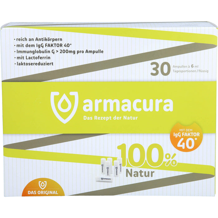 Armacura Lösung auf Colostrumbasis speziell zur Unterstützung des Immunsystems, 30 pcs. Ampoules