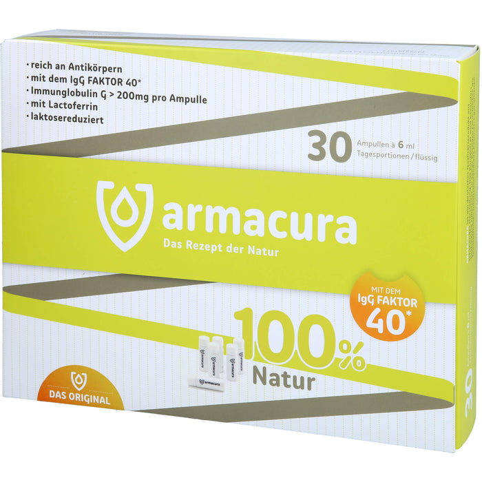 Armacura Lösung auf Colostrumbasis speziell zur Unterstützung des Immunsystems, 30 pcs. Ampoules