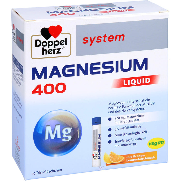 Doppelherz Magnesium 400 Liquid system Lösung, 10 pc Ampoules