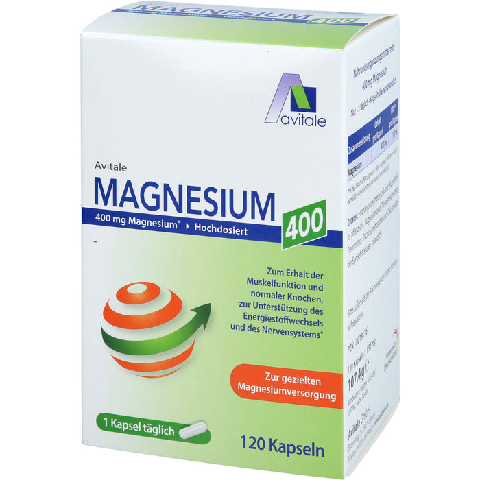 Magnesium 400mg Kapseln, 120 St KAP