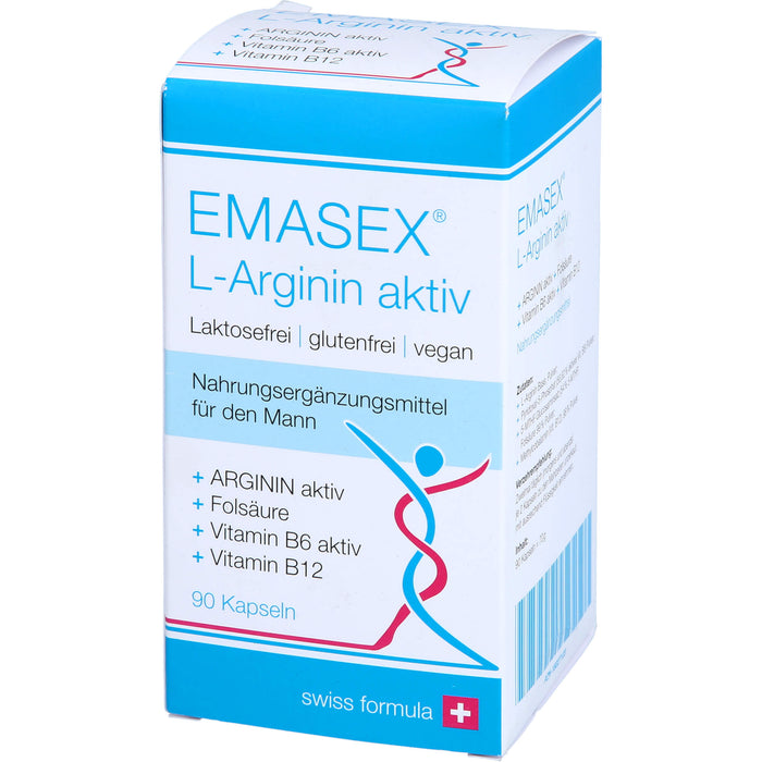 EMASEX L-Arginin aktiv Kapseln, 90 St KAP