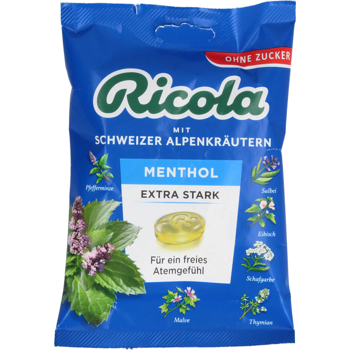 Ricola o.Z. Beutel Menthol Extra Stark, 75 g BON