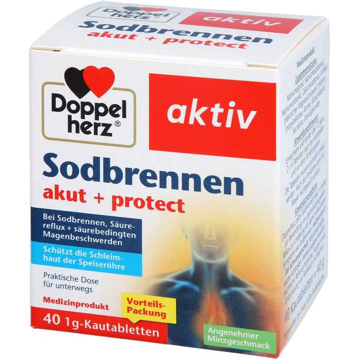 Doppelherz Sodbrennen akut + protect, 40 St KTA