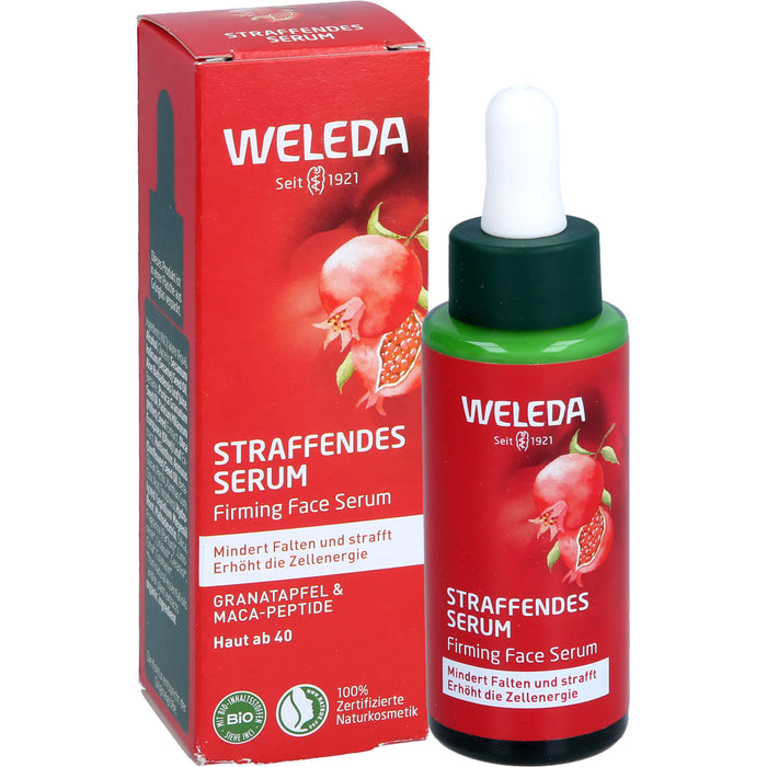 WELEDA straffendes Serum Granatapfel & Maca-Peptide mindert Falten & strafft, 30 ml Lösung