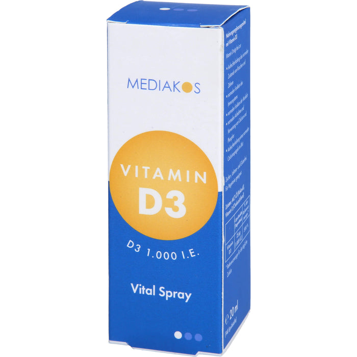 Vitamin D3 1,000 I.E. Mediakos Vital Spray, 20 ml SPR