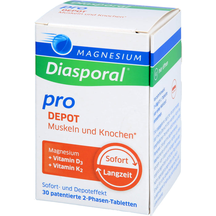 MAGNESIUM DIASPORAL PRO+D3+K2 DEPOT Muskel+Knochen, 30 St TAB