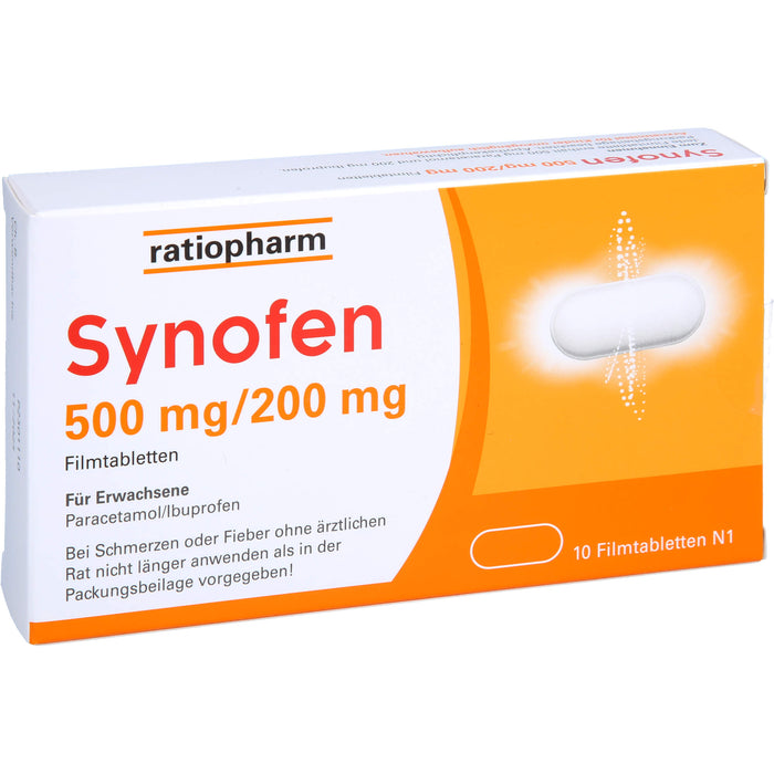 Synofen 500 mg/200 mg Filmtabletten, 10 St FTA