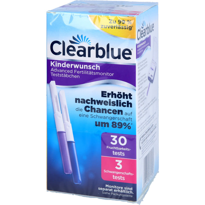 Clearblue Fertilitätsmonitor Teststäbchen 20+4, 33 St TST