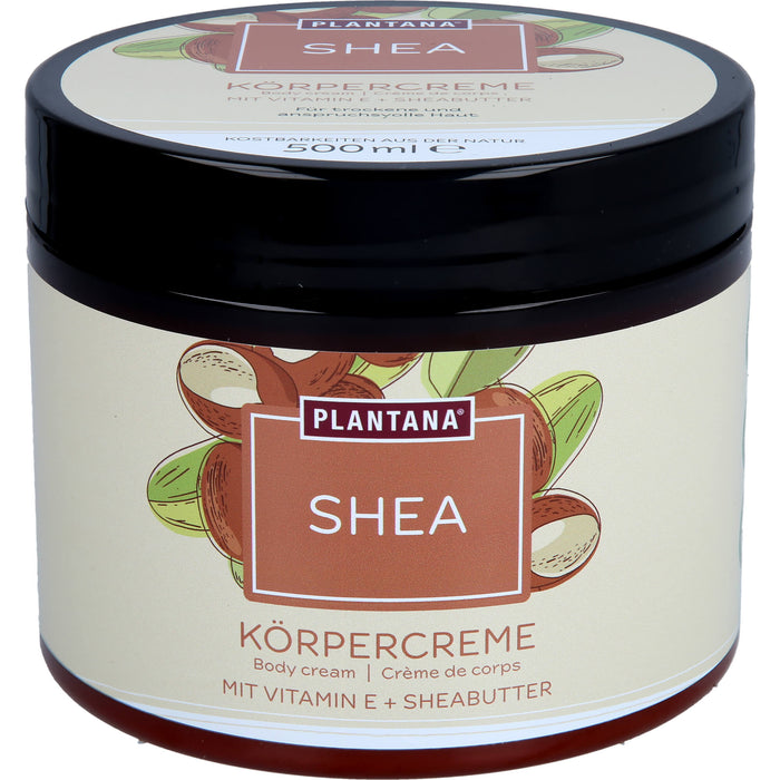 Plantana Shea Körpercreme Sheabutter mit Vitamin-E, 500 ml CRE