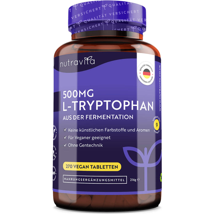 L-Tryptophan 500 mg hochdosiert vegan, 270 St TAB