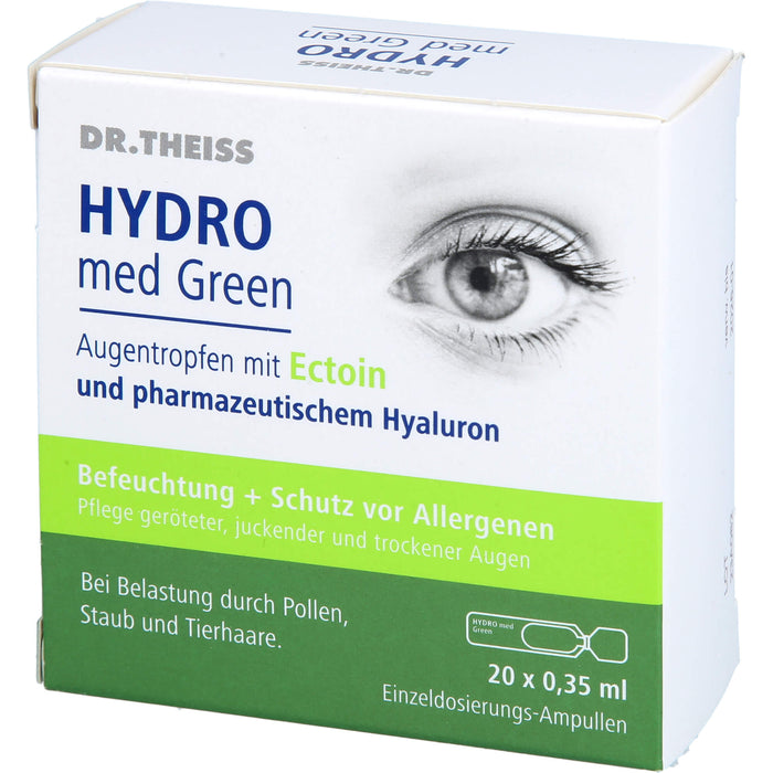 DR. THEISS Hydro med Green Augentropfen mit Ectoin zur Befeuchtung, 20 pc Pipettes à dose unique