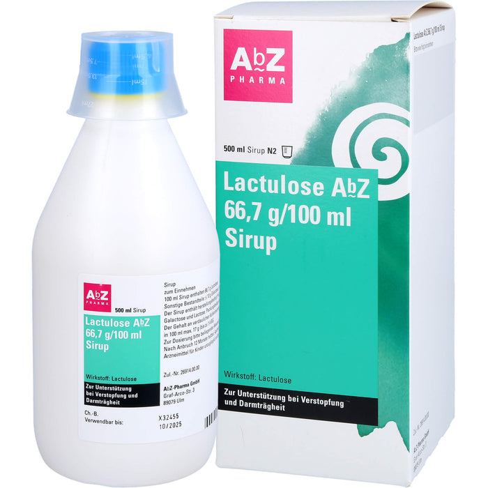 Lactulose AbZ 66,7 g/100 ml Sirup, 500 ml Lösung