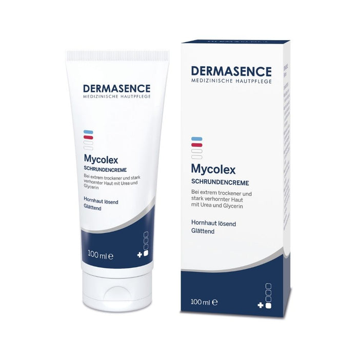 DERMASENCE Mycolex Schrundencreme Hornhaut lösend und glättend bei extrem trockener und stark verhornter Haut, 100 ml Crème