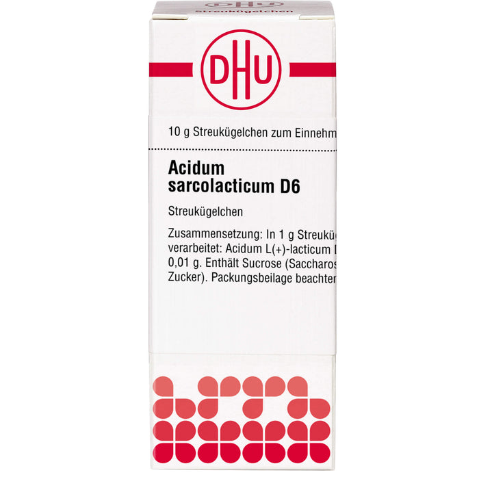 Acidum sarcolacticum D6 DHU Globuli, 10 g GLO