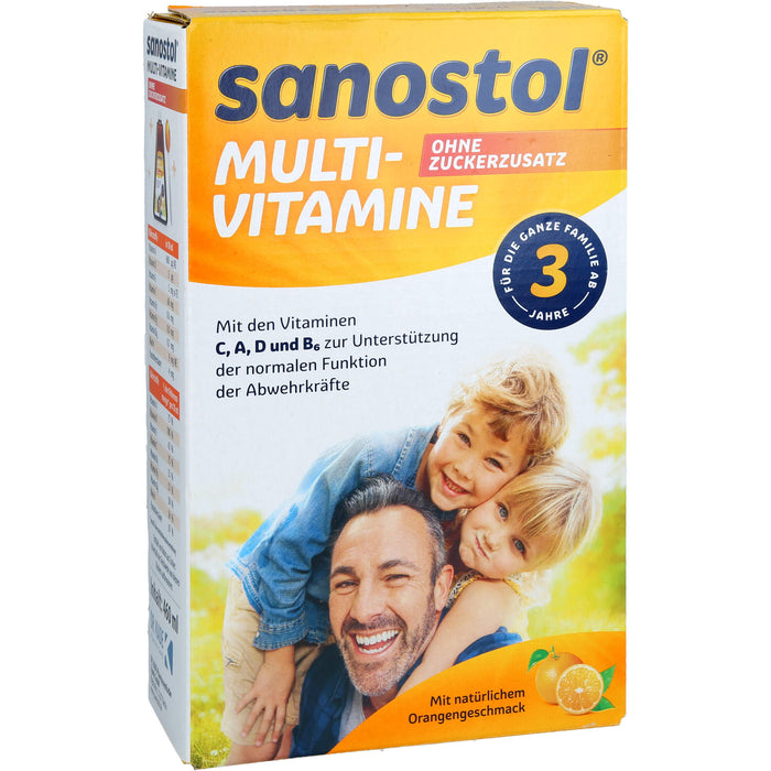 sanostol Multivitamine ohne Zuckerzusatz Saft, 460 ml Solution