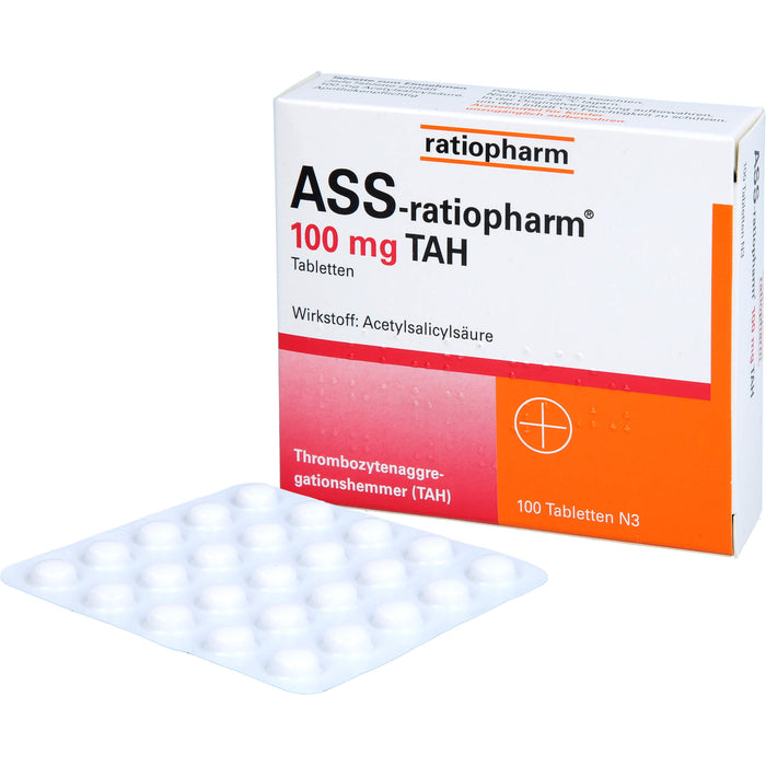 ASS-ratiopharm 100 mg TAH Tabletten, 100 pc Tablettes