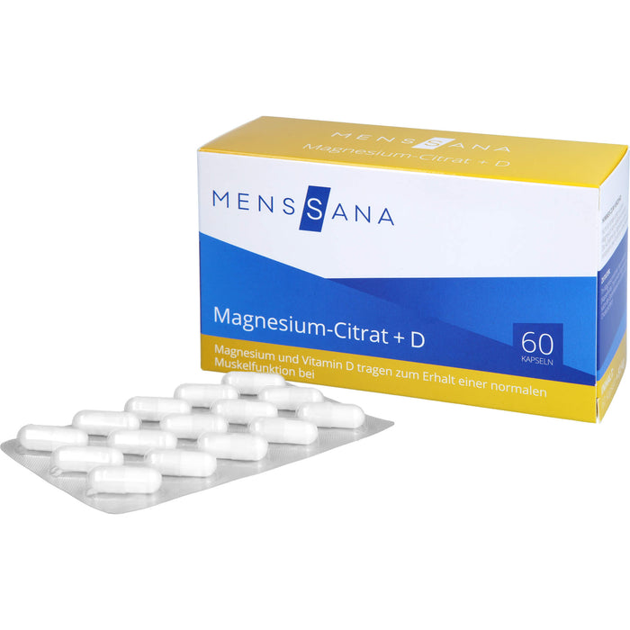 Magnesium-Citrat + D MensSana, 60 pcs. Capsules