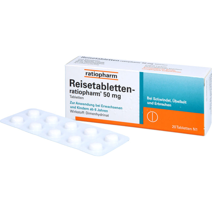 Reisetabletten-ratiopharm, 20 St. Tabletten