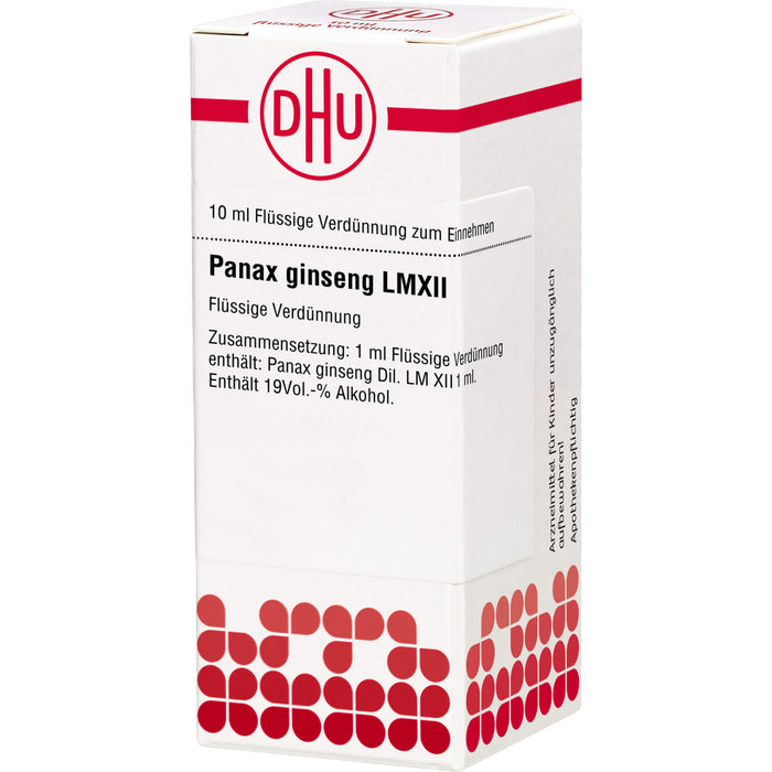 Panax ginseng LM XII Dilution Ind-Fert, 10 ml DIL