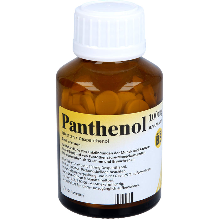 Panthenol 100 mg JENAPHARM Tabletten, 100 pcs. Tablets