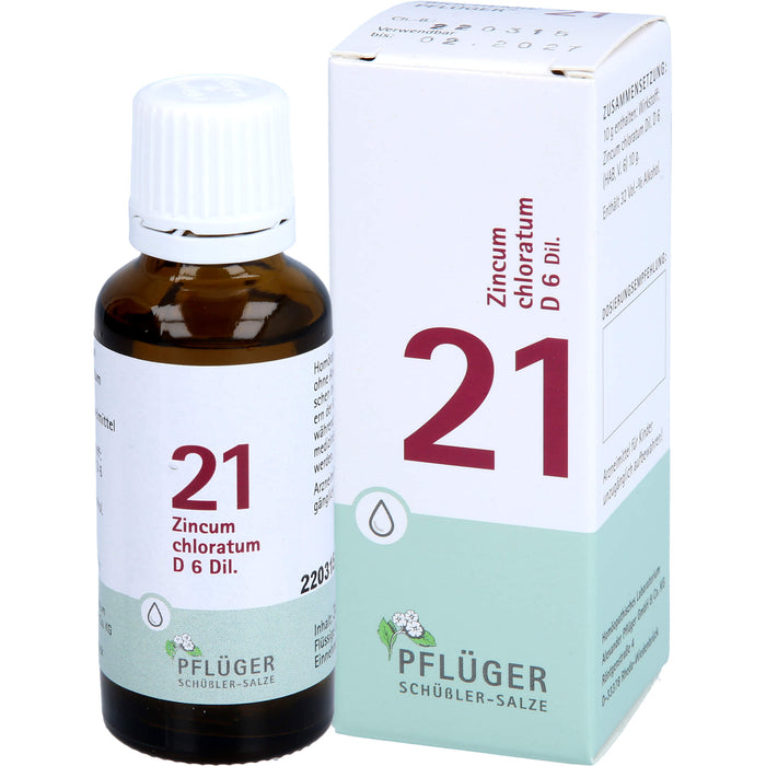 Biochemie Nr.21 Zincum chloratum D6 Pflüger Dil., 30 ml TRO