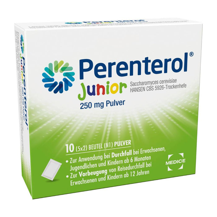 Perenterol Junior 250 mg Pulver bei Durchfall, 10 St. Beutel