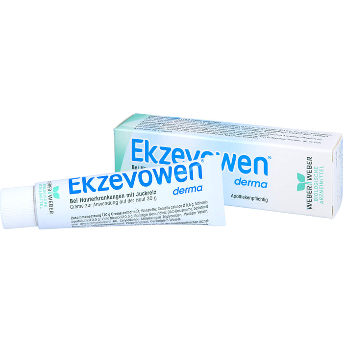 Ekzevowen derma Creme bei Hauterkrankungen mit Juckreiz, 30 g Crème