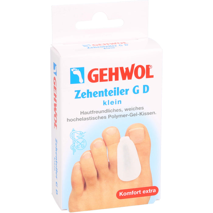 GEHWOL Zehenteiler G D klein hautfreundliches, weiches hochelastisches Polymer-Gel-Kissen, 3 pcs. Toe divider