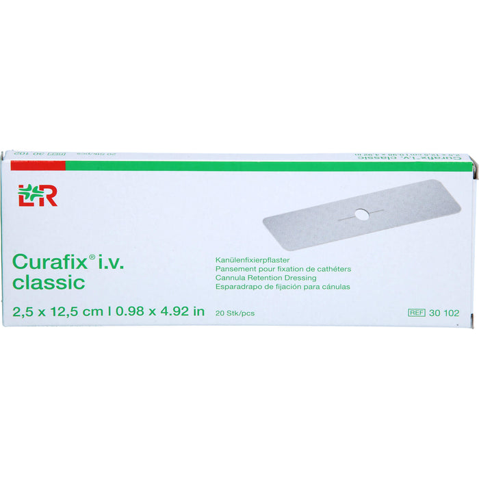 Lohmann & Rauscher Curafix i.v. classic Kanülenfixierpflaster 2,5 x 12,5 cm, 20 pcs. Patch