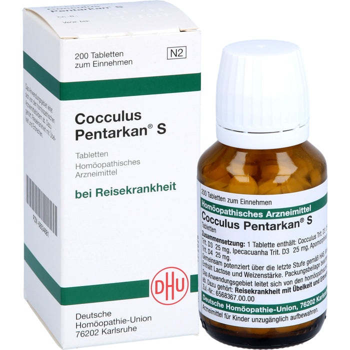 DHU Cocculus Pentarkan S Tabletten bei Reisekrankheit, 200 pcs. Tablets