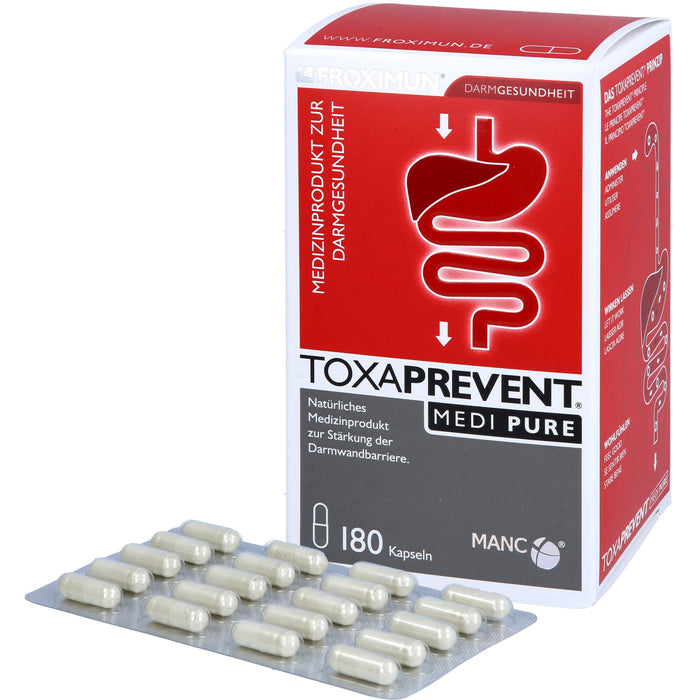 FROXIMUN Toxaprevent medi pure zur Stärkung der Darmwandbarriere, 180 St. Kapseln