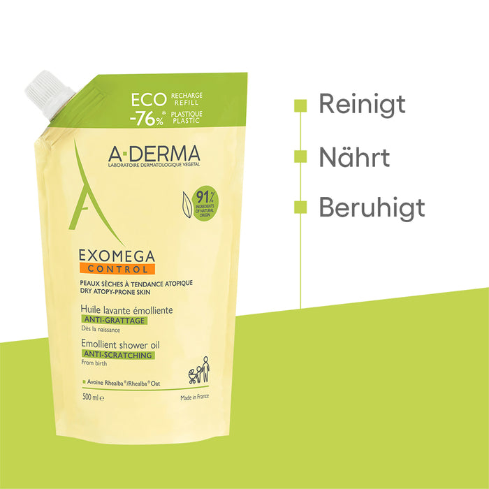 A-DERMA EXOMEGA CONTROL Duschöl Nachfüllpackung, 500 ml Duschgel